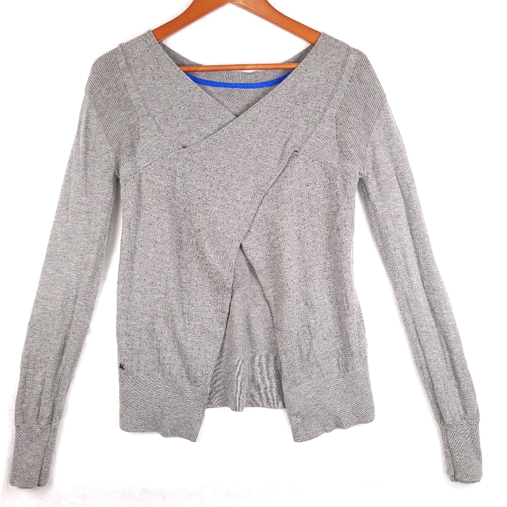 Lululemon Sunset Savasana Pullover Sweater Grey Merino Wool W3K36S